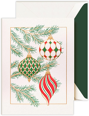 Holiday Greeting Cards by Crane & Co. - Merry Ornaments