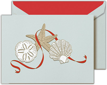 Holiday Greeting Cards by Crane & Co. - Elegant Seashells