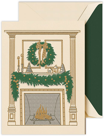 Holiday Greeting Cards by Crane & Co. - Holiday Mantel