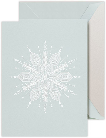 Holiday Greeting Cards by Crane & Co. - White Snowflake