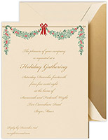 Holiday Invitations by Crane & Co. - Classic Garland