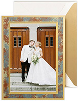 Holiday Photo Mount Cards by Crane & Co. - Patina Finish