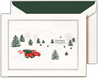 Holiday Greeting Cards by Crane & Co. - Bringing Home The Tree