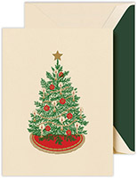 Holiday Greeting Cards by Crane & Co. - Candlelight Christmas Tree