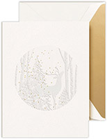 Holiday Greeting Cards by Crane & Co. - Birch Forest Reindeer