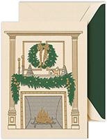 Holiday Greeting Cards by Crane & Co. - Holiday Mantel