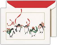 Holiday Greeting Cards by Crane & Co. - Skating Penguins