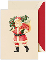 Holiday Greeting Cards by Crane & Co. - Classic Santa