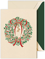 Holiday Greeting Cards by Crane & Co. - Christmas Morning Wreath