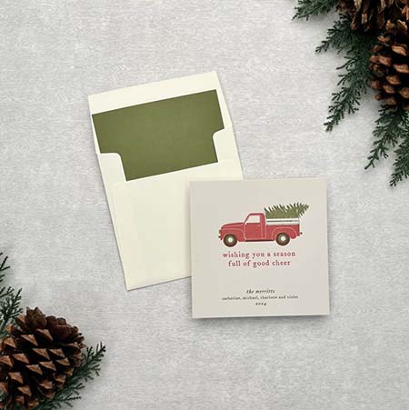 Letterpress Holiday Greeting Cards by Designers' Fine Press (Trunk Full of Cheer)