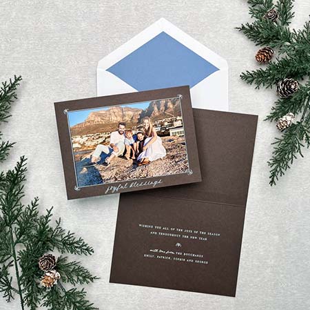 Holiday Photo Mount Cards by Designers' Fine Press (Joyful Blessings with Foil)