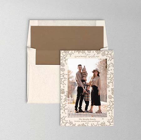 Letterpress Holiday Photo Mount Cards by Designers' Fine Press (Winter Frame)