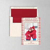 Letterpress Holiday Photo Mount Cards by Designers' Fine Press (Cozy Holiday Card)