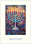 Indelible Ink Chanukah Card - The Vibrant Menorah