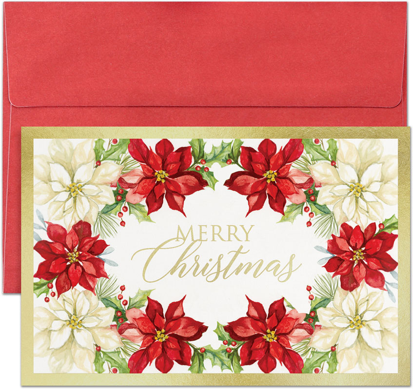 PrePrinted Boxed Holiday Cards by Masterpiece Studios (Floral