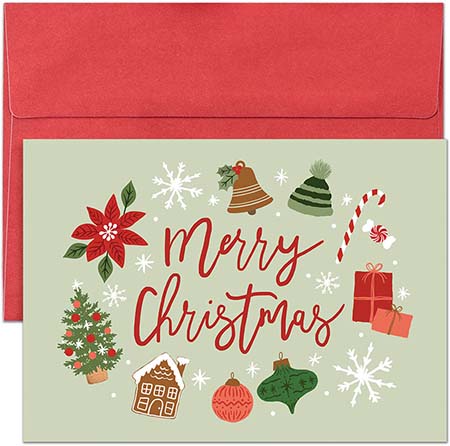 Pre-Printed Boxed Holiday Greeting Cards by Masterpiece Studios (Iconic Wreath)