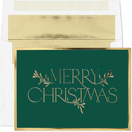 Pre-Printed Boxed Holiday Greeting Cards by Masterpiece Studios (Framed in Gold)