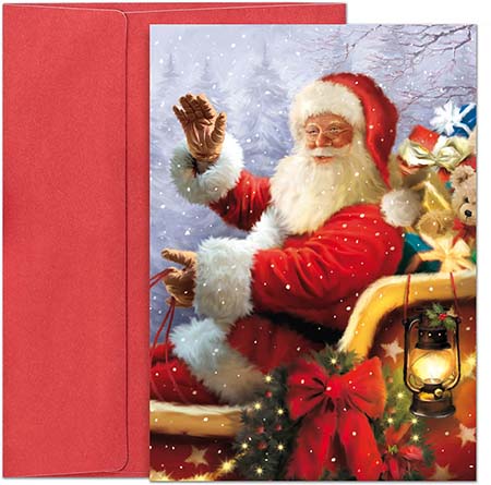 Pre-Printed Boxed Holiday Greeting Cards by Masterpiece Studios (Sleighful of Smiles)