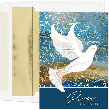 Pre-Printed Boxed Holiday Greeting Cards by Masterpiece Studios (Christmas Dove)