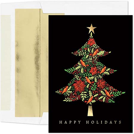 Pre-Printed Boxed Holiday Greeting Cards by Masterpiece Studios (Tapestry Tree)