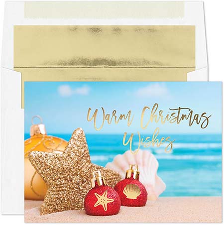 Pre-Printed Boxed Holiday Greeting Cards by Masterpiece Studios (Seaside Sparkle)