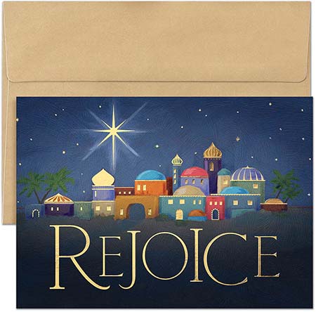 Pre-Printed Boxed Holiday Greeting Cards by Masterpiece Studios (Bethlehem Rejoice)