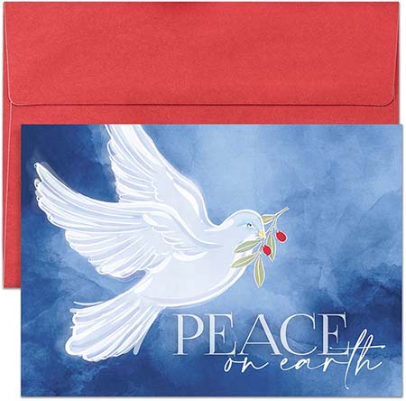 Pre-Printed Boxed Holiday Greeting Cards by Masterpiece Studios (Glowing Dove)