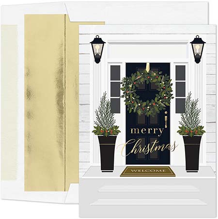 Pre-Printed Boxed Holiday Greeting Cards by Masterpiece Studios (Merry Welcome)