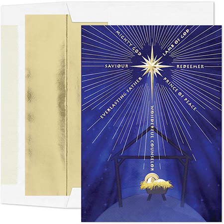 Pre-Printed Boxed Holiday Greeting Cards by Masterpiece Studios (Mighty God)