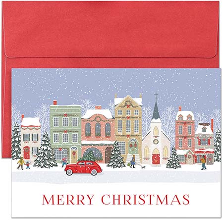 Pre-Printed Boxed Holiday Greeting Cards by Masterpiece Studios (Christmas Village)