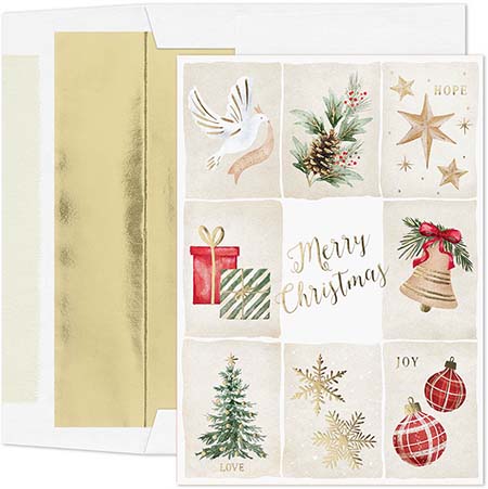 Pre-Printed Boxed Holiday Greeting Cards by Masterpiece Studios (Christmas Treasures)