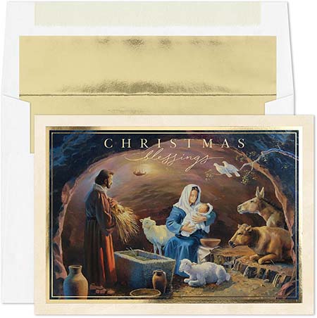 Pre-Printed Boxed Holiday Greeting Cards by Masterpiece Studios (Holy Serenity)