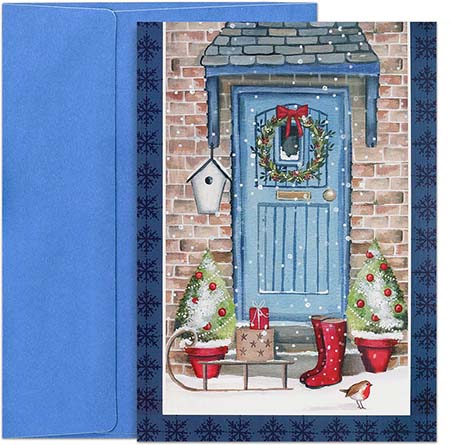 Pre-Printed Boxed Holiday Greeting Cards by Masterpiece Studios (Deck the Doorway)