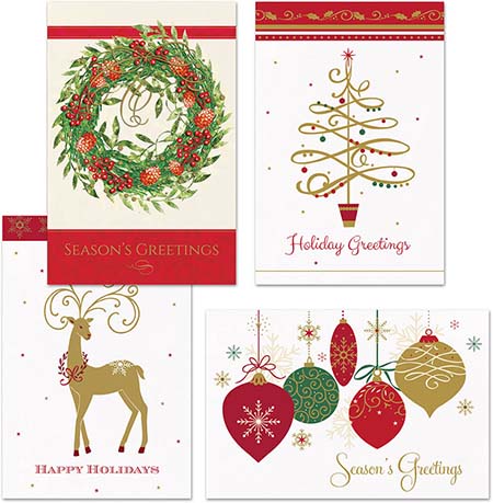 Pre-Printed Boxed Holiday Greeting Cards by Masterpiece Studios (Classic Assortment)