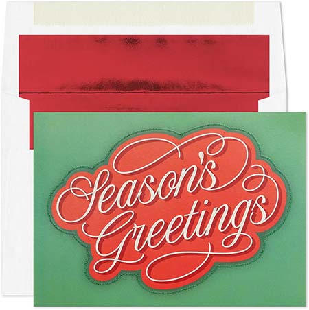 Pre-Printed Boxed Holiday Greeting Cards by Masterpiece Studios (Greetings of Glitter)