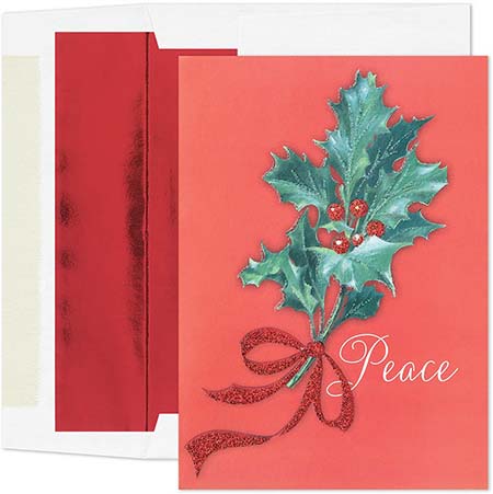 Pre-Printed Boxed Holiday Greeting Cards by Masterpiece Studios (Holly Sprig)