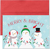 Pre-Printed Boxed Holiday Greeting Cards by Masterpiece Studios (Merry Snowmen)