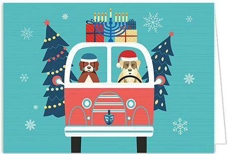 Interfaith Holiday Greeting Cards by MixedBlessing (Driving Home for the Holidays)