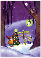 Interfaith Holiday Greeting Cards by MixedBlessing (Holiday Gnomes)