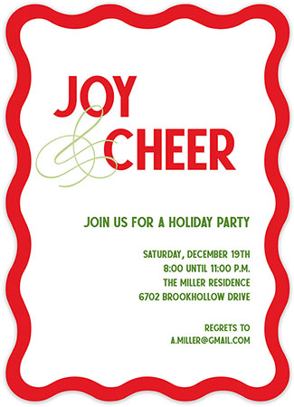 Holiday Invitations by PicMe Prints (Wave Border)