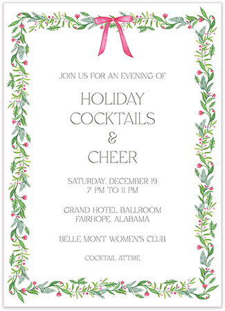 Holiday Invitations by PicMe Prints (Festive Flora)