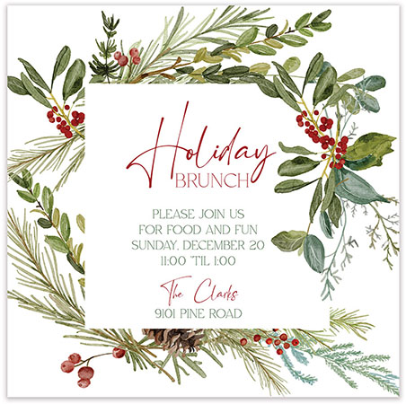 Holiday Invitations by PicMe Prints (Winter Garden)