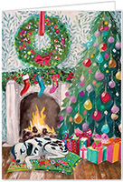 Holiday Greeting Cards by Piper Fish Designs - Cozy Christmas Pooch