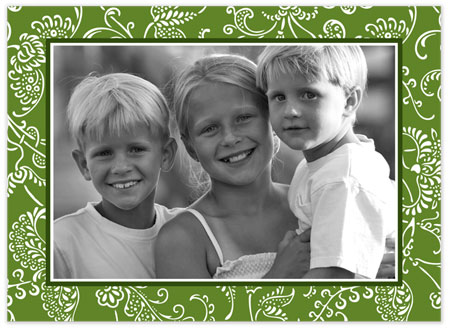 Holiday Photo Mount Cards by Stacy Claire Boyd (Floral Fancy - Evergreen)