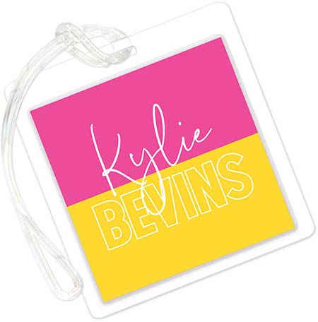 Luggage/ID Tags by PicMe Prints (Colorblock Hot Pink - Sunshine)