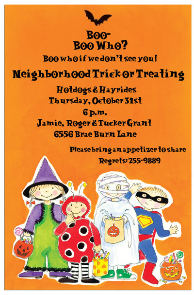 Trick Or Treat Invitation Wording 4