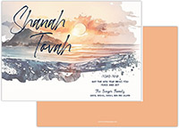 Jewish New Year Cards by Three Bees (Watercolor Sunset)