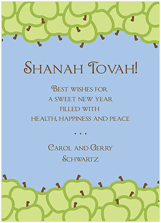 Jewish New Year Cards by Take Note Designs (Apple Frame)