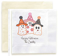 Happy Halloween Ghosts Personalized 3-Ply Napkins by Embossed Graphics