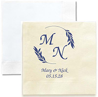 Harvest Personalized 3-Ply Wedding Napkins by Embossed Graphics